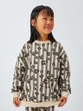 John Lewis Kids' Stripe Animal Print Leggings, Leo Stripe