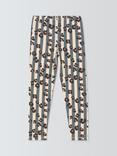 John Lewis Kids' Stripe Animal Print Leggings, Leo Stripe
