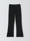 John Lewis Kids' Ribbed Flared Leggings, Black