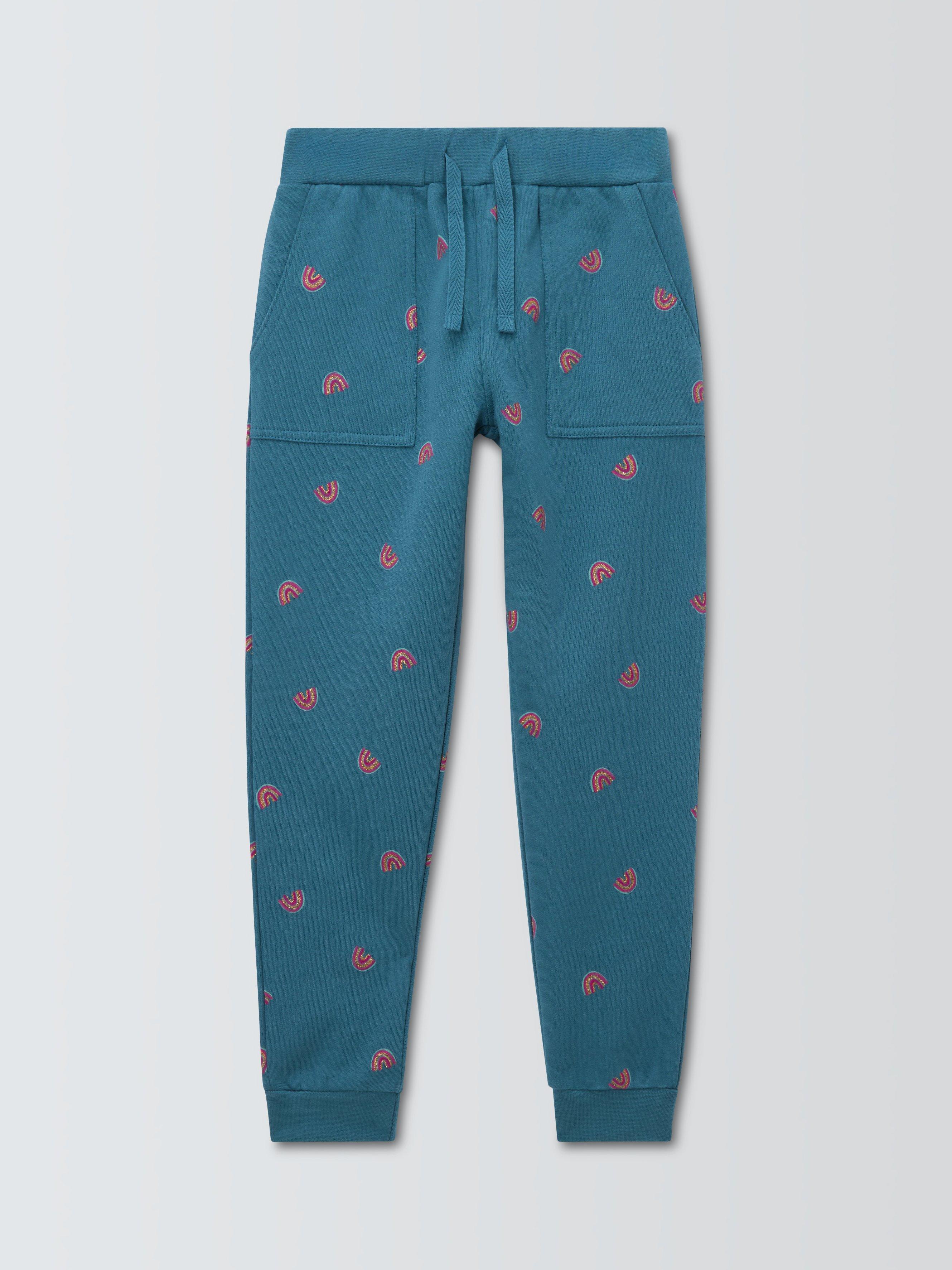 Product image 3 of 7, which shows John Lewis Kids' Rainbow Print Joggers, Multi, 3 years