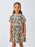 John Lewis Kids' Stripe Animal Print Dress, Leo Stripe