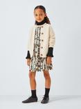 John Lewis Kids' Stripe Animal Print Dress, Leo Stripe