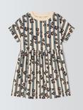 John Lewis Kids' Stripe Animal Print Dress, Leo Stripe