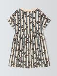 John Lewis Kids' Stripe Animal Print Dress, Leo Stripe
