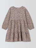 John Lewis Kids' Animal Print Jersey Dress, Blue, White