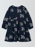 John Lewis Kids' Sunglasses Dog Jersey Dress, Blue, Brown