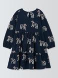 John Lewis Kids' Sunglasses Dog Jersey Dress, Blue, Brown