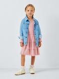 John Lewis Kids' Wrap Over Tulle Skirt Dress, Pink
