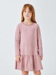 John Lewis Floral Jersey Dress, Red, White