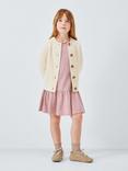 John Lewis Floral Jersey Dress, Red, White
