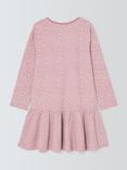 John Lewis Floral Jersey Dress, Red, White