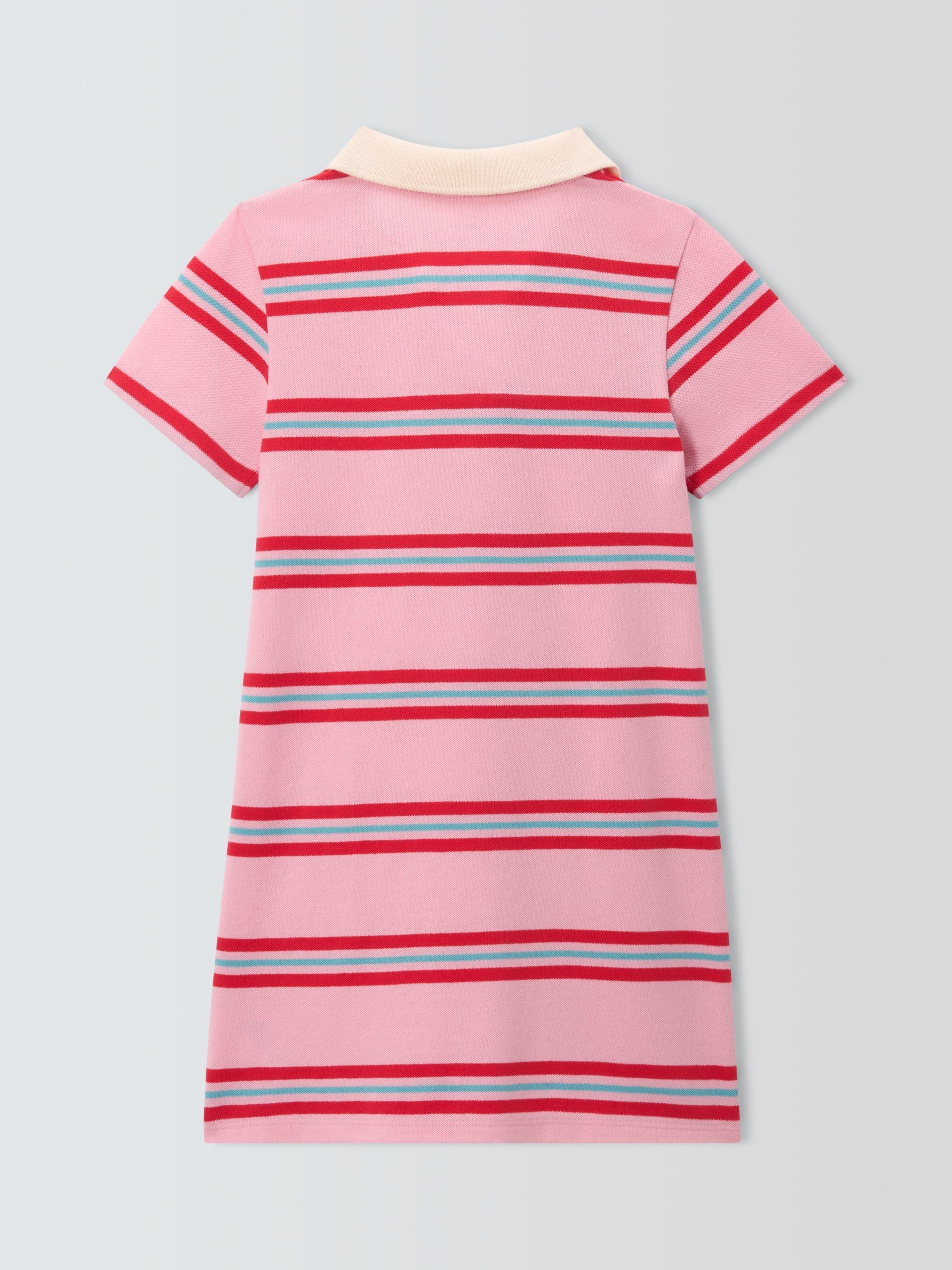 Product image 4 of 7, which shows John Lewis Kids' Stripe Polo Dress, Multi, 3 years