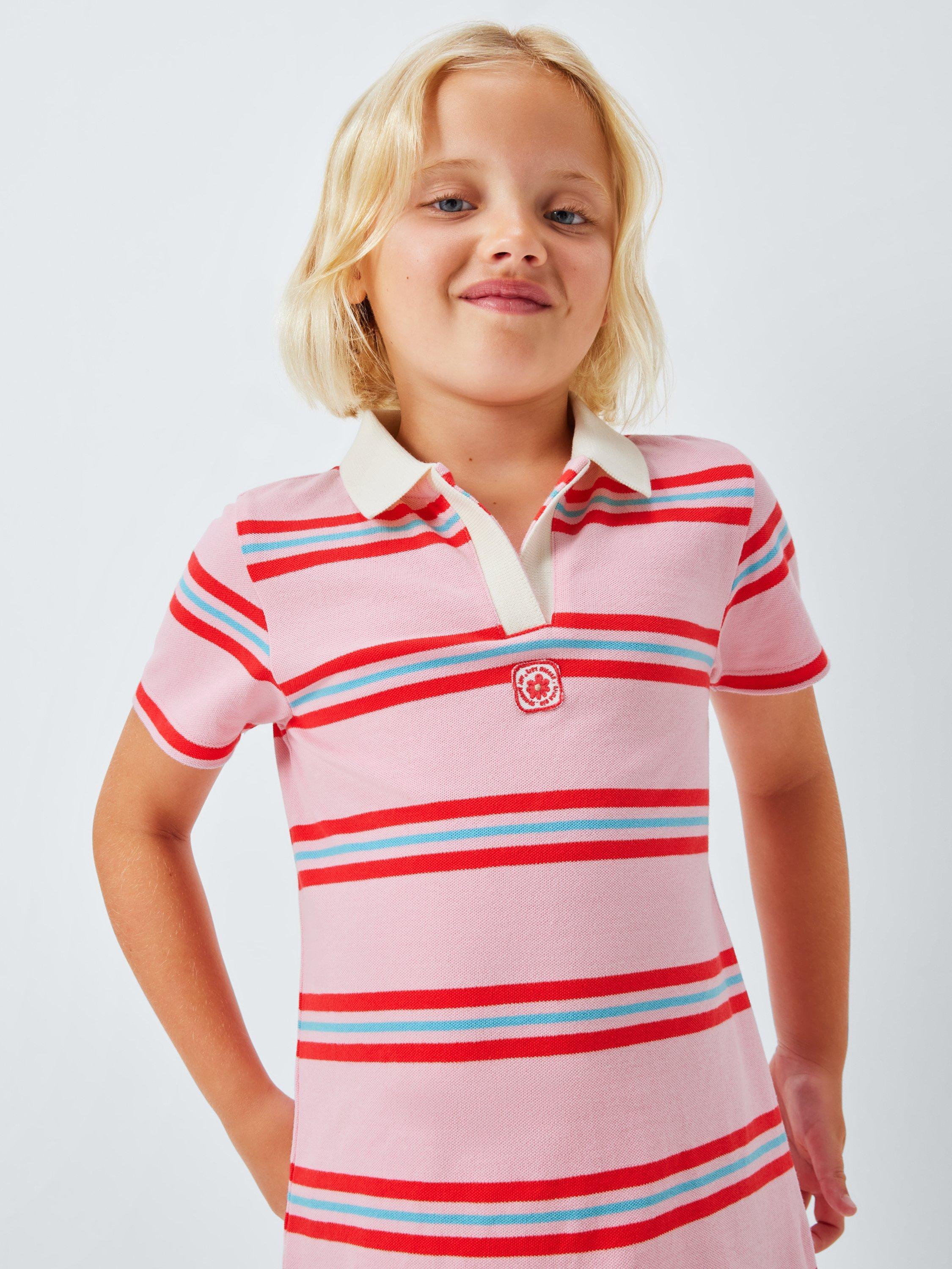 Product image 5 of 7, which shows John Lewis Kids' Stripe Polo Dress, Multi, 3 years
