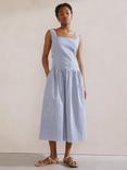 Albaray Stripe Organic Cotton Rich Sun Dress, Blue