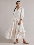 Albaray Tiered Frill Maxi Dress, Cream