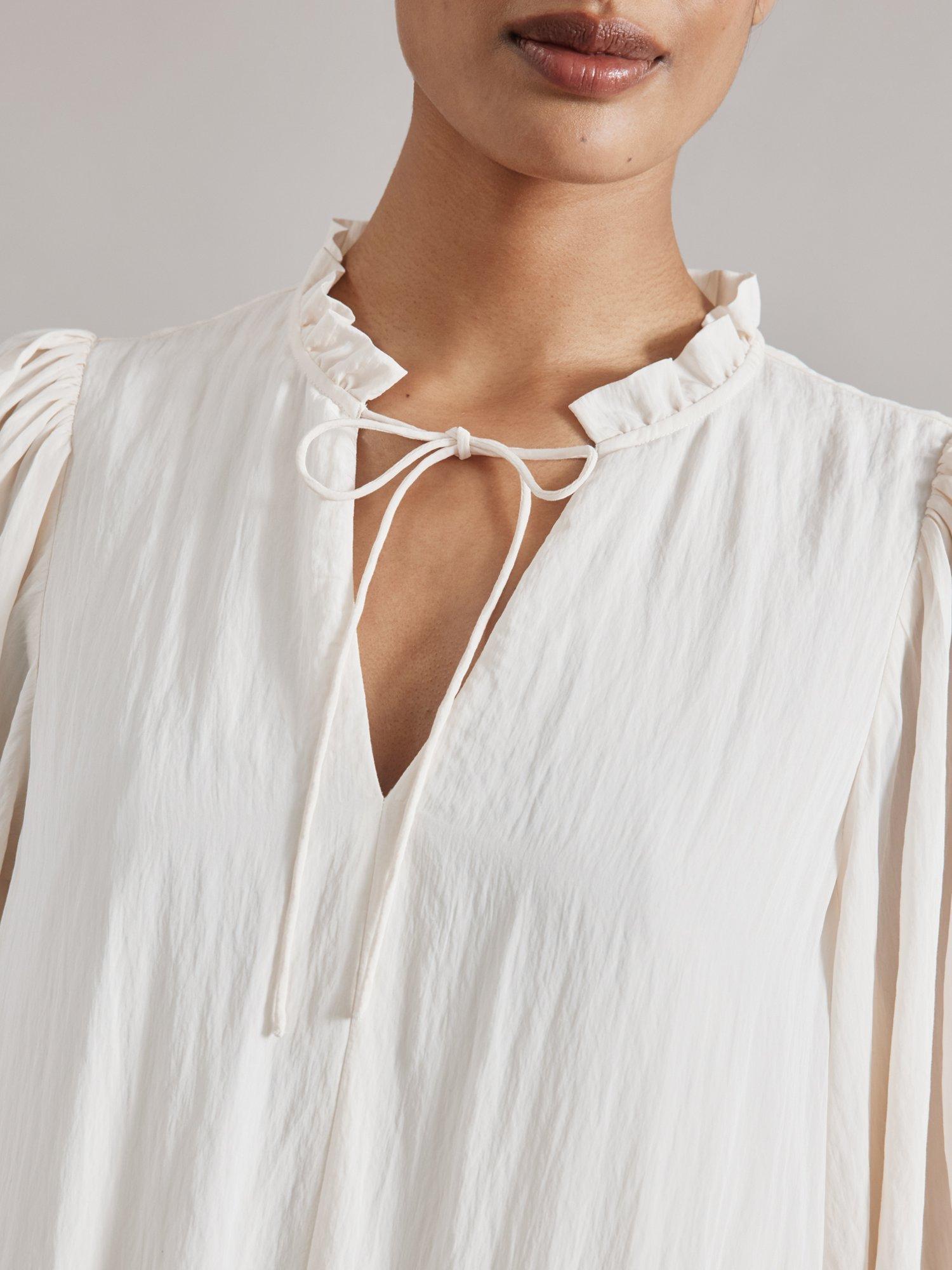 Product image 5 of 7, which shows Albaray Tiered Frill Maxi Dress, Cream, 8
