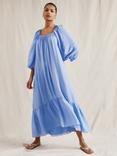 Albaray Voluminous Tiered Maxi Dress, Blue