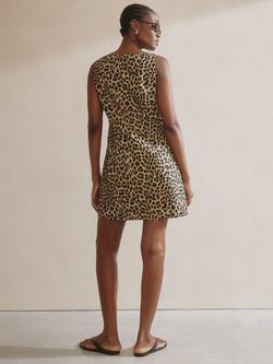 Albaray Animal Print Pure Organic Cotton Mini Dress, Brown/Multi - view 2, Brown/Multi