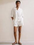 Albaray Stripe Oversized Pop Over Shirt, White