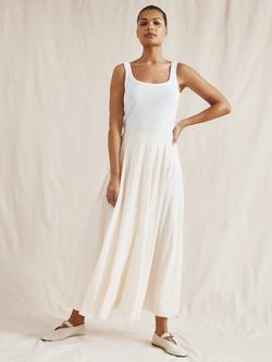 Albaray Full Maxi Skirt, Cream, Cream