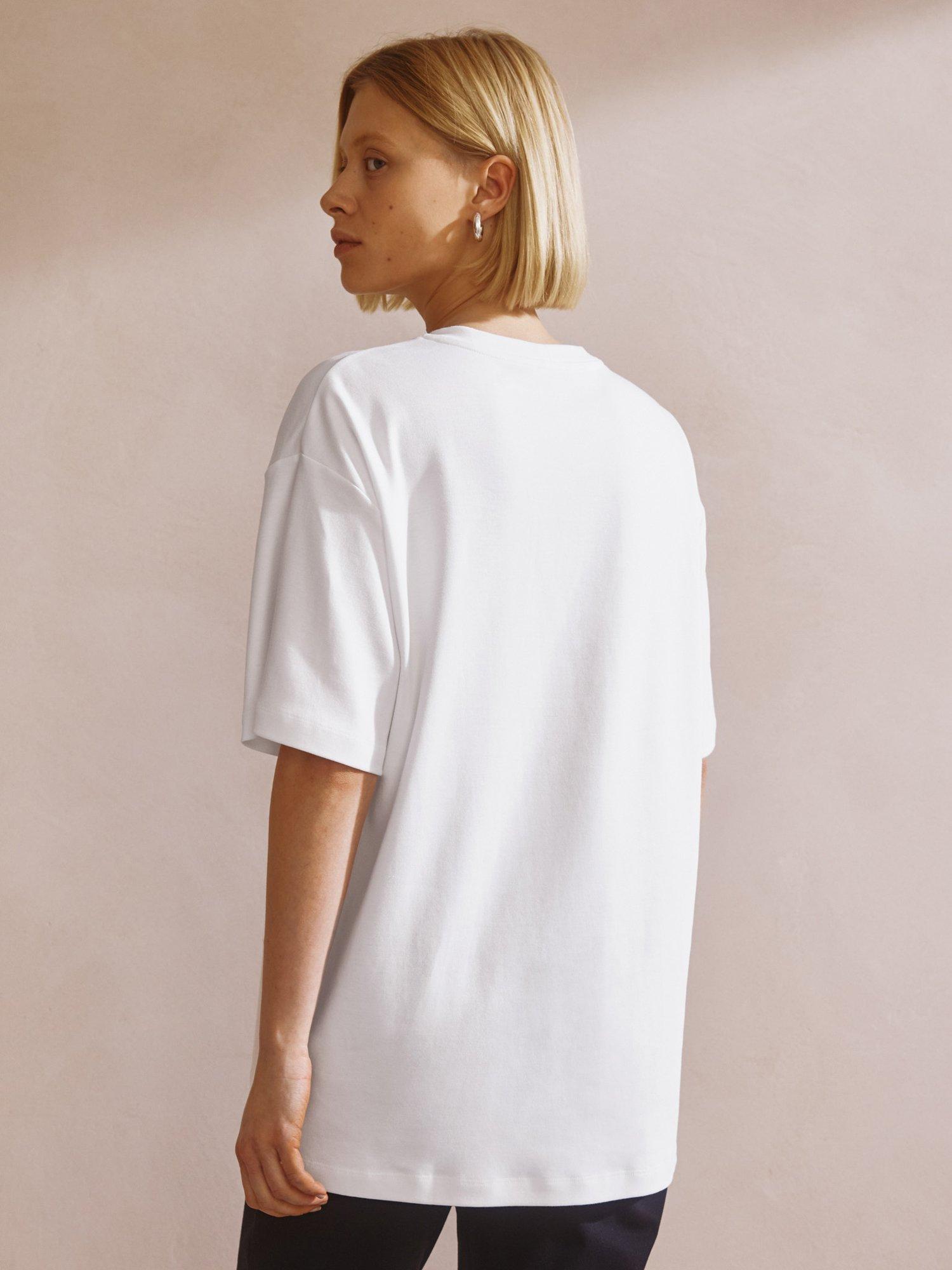 Product image 2 of 5, which shows Albaray Big Oversized T-Shirt, White, 8