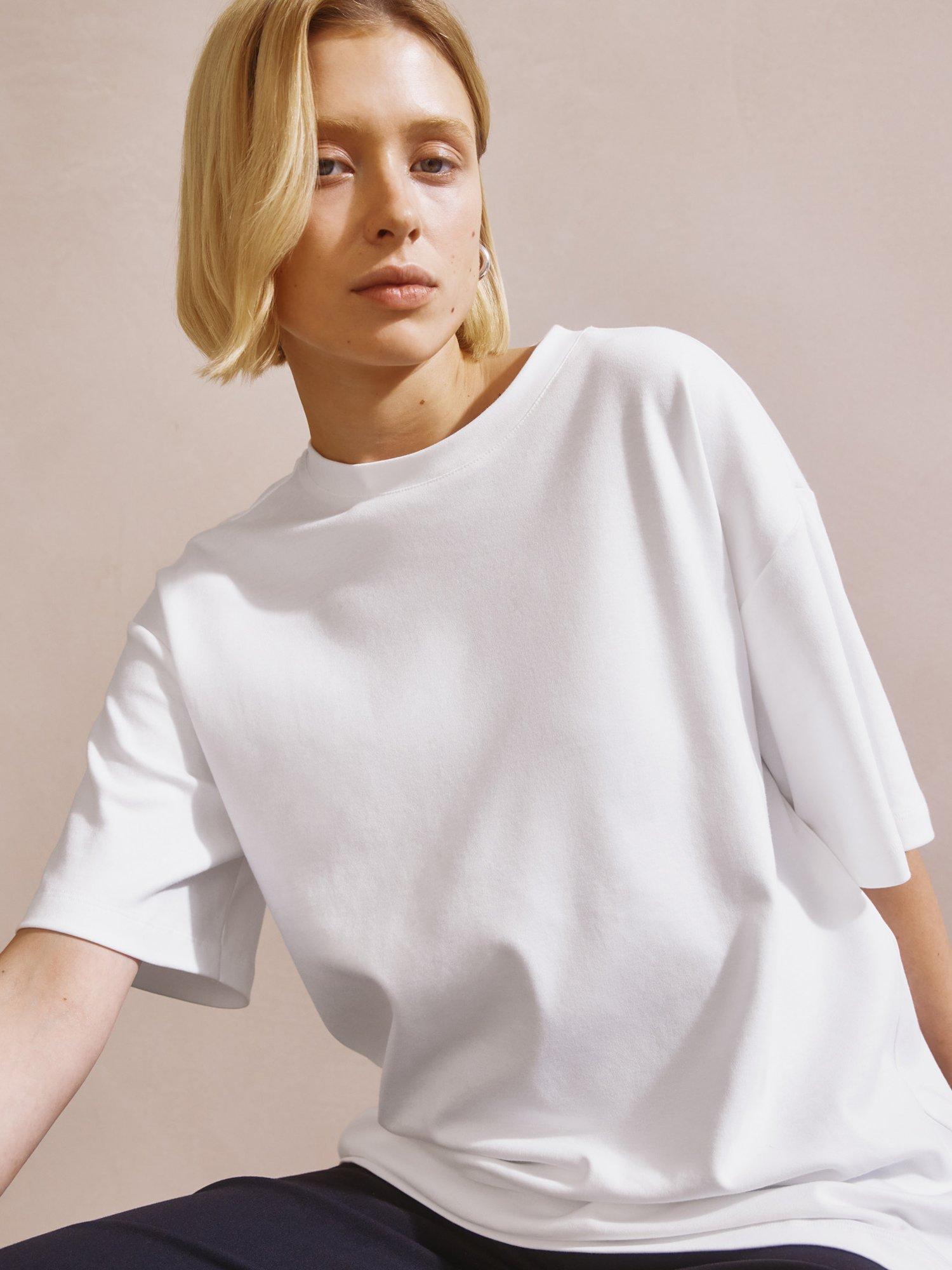Product image 3 of 5, which shows Albaray Big Oversized T-Shirt, White, 8