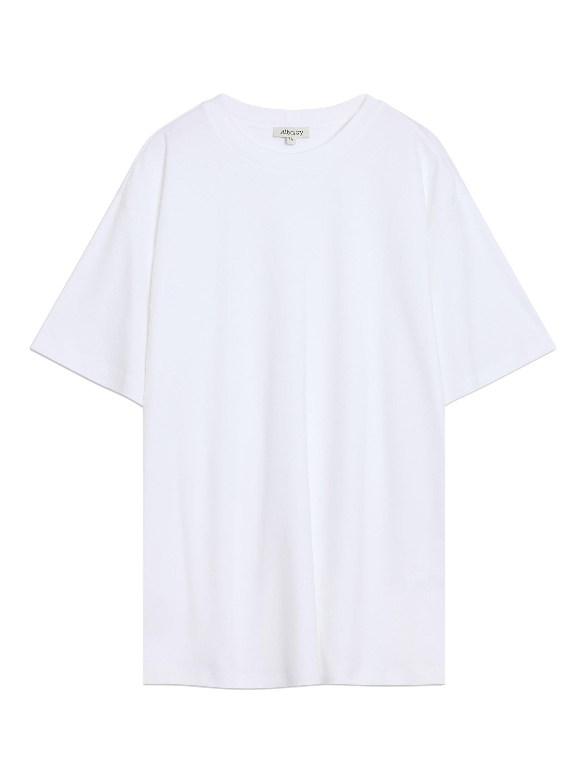 Product image 4 of 5, which shows Albaray Big Oversized T-Shirt, White, 8