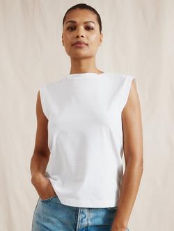 Albaray Extended Shoulder Tank Top, White, White