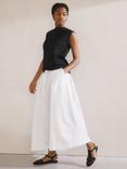 Albaray Super Wide Leg Pure Organic Cotton Culottes, White