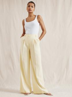 Albaray Tailored Wide Leg Trousers, Vanilla, Vanilla