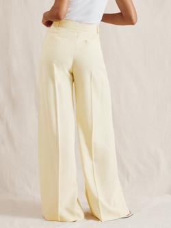 Albaray Tailored Wide Leg Trousers, Vanilla - view 2, Vanilla