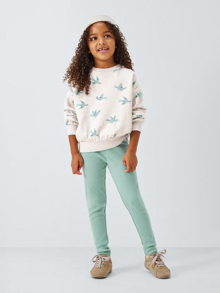 John Lewis Kids' Birds Sweatshirt & Leggings Set, Multi - view 2, Multi