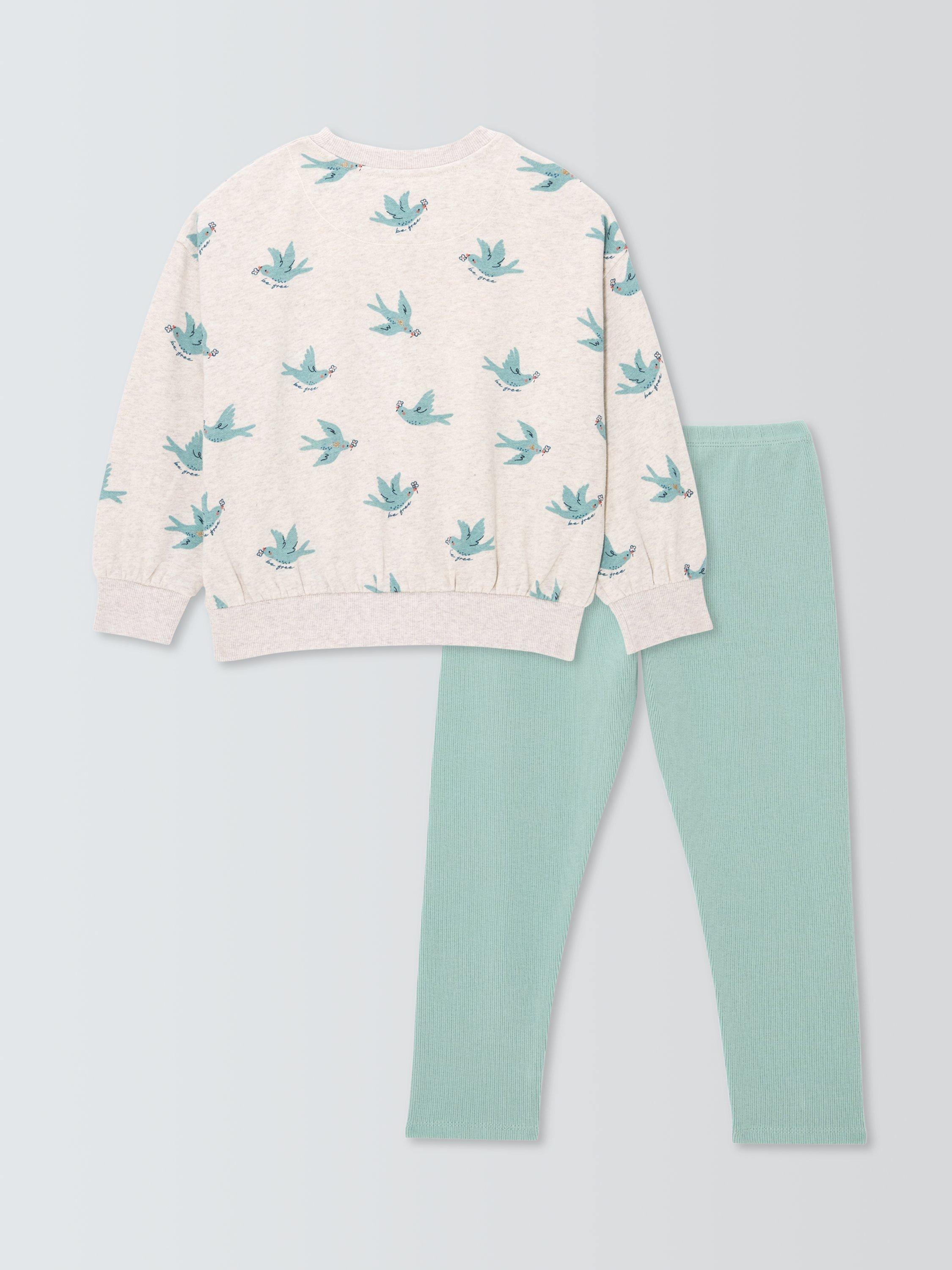 Product image 2 of 3, which shows John Lewis Kids' Birds Sweatshirt & Leggings Set, Multi, 3 years