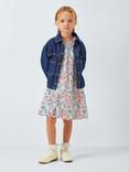 John Lewis Kids' Floral Frill Sleeve Dress, Miulti