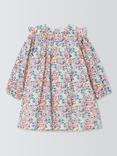 John Lewis Kids' Floral Frill Sleeve Dress, Miulti