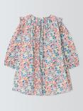 John Lewis Kids' Floral Frill Sleeve Dress, Miulti