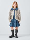 John Lewis Kids' Denim Tiered Shirt Dress, Blue