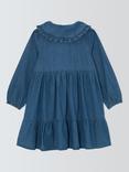John Lewis Kids' Denim Tiered Shirt Dress, Blue