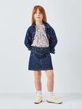 John Lewis Kids' Floral Balloon Sleeve Top, Multi