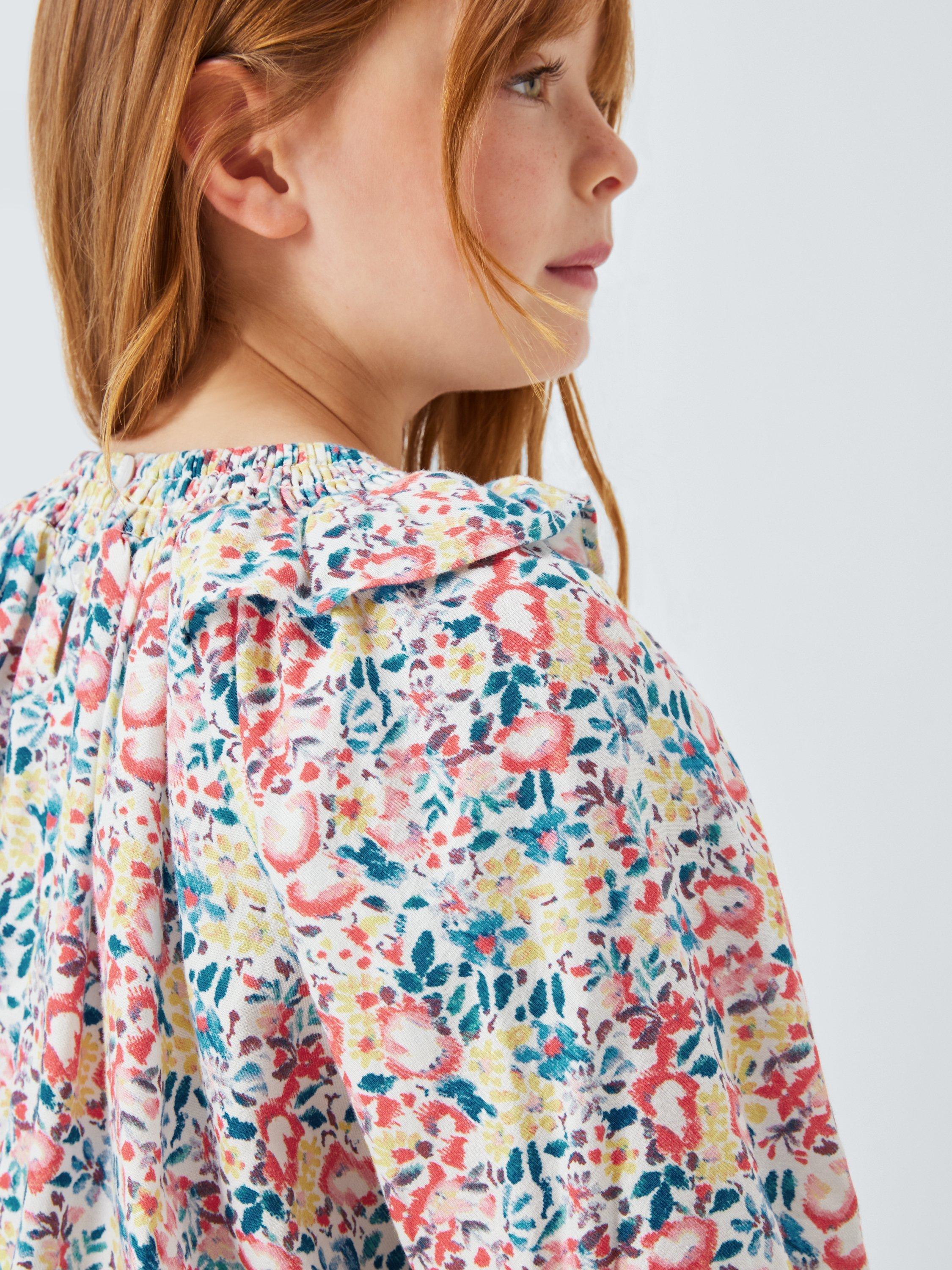 Product image 5 of 7, which shows John Lewis Kids' Floral Balloon Sleeve Top, Multi, 3 years