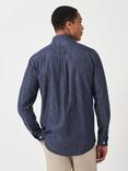 Crew Clothing Cotton Regular Fit Denim Shirt, Airforce Blue