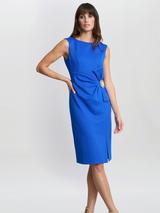 Gina Bacconi Chelsea Ruffle Maxi Dress, Navy