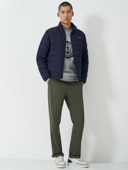 Crew Clothing Bramham Shower Resistant Quilted Jacket - view 2, Navy Blue