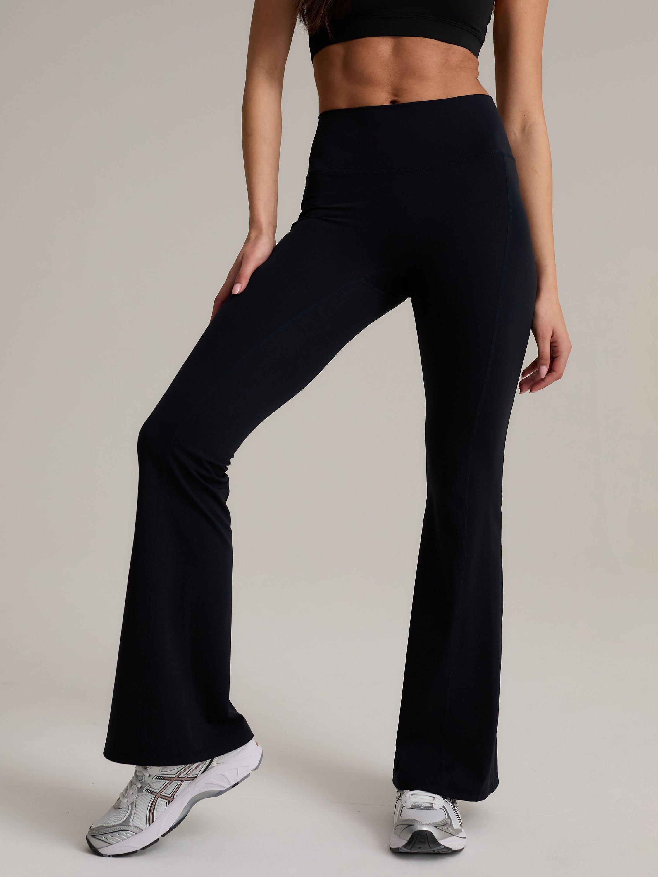 Product image 2 of 6, which shows Chelsea Peers SoftSculpt Flared Leggings, Black, 18