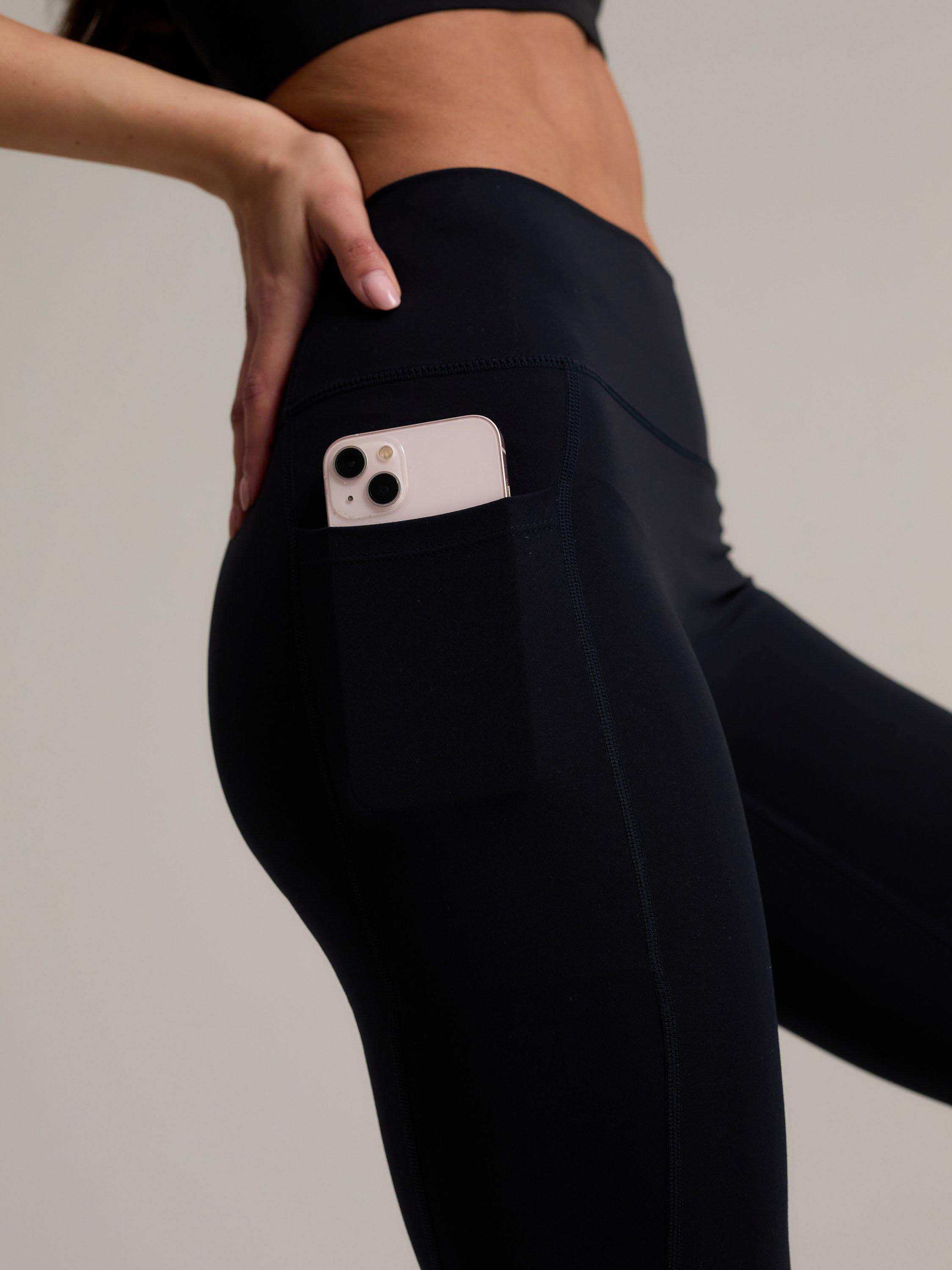Product image 3 of 6, which shows Chelsea Peers SoftSculpt Flared Leggings, Black, 18