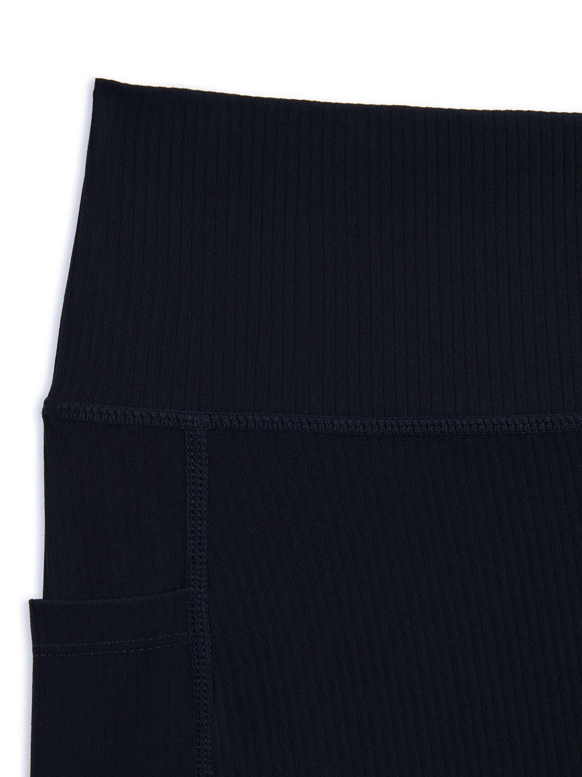 Product image 3 of 3, which shows Chelsea Peers SoftSculpt Rib Flared Leggings, Black, 6