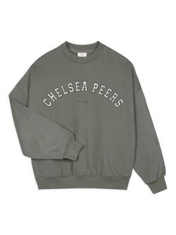 Chelsea Peers Varsity Logo Pure Organic Cotton Sweatshirt - view 2, Sage