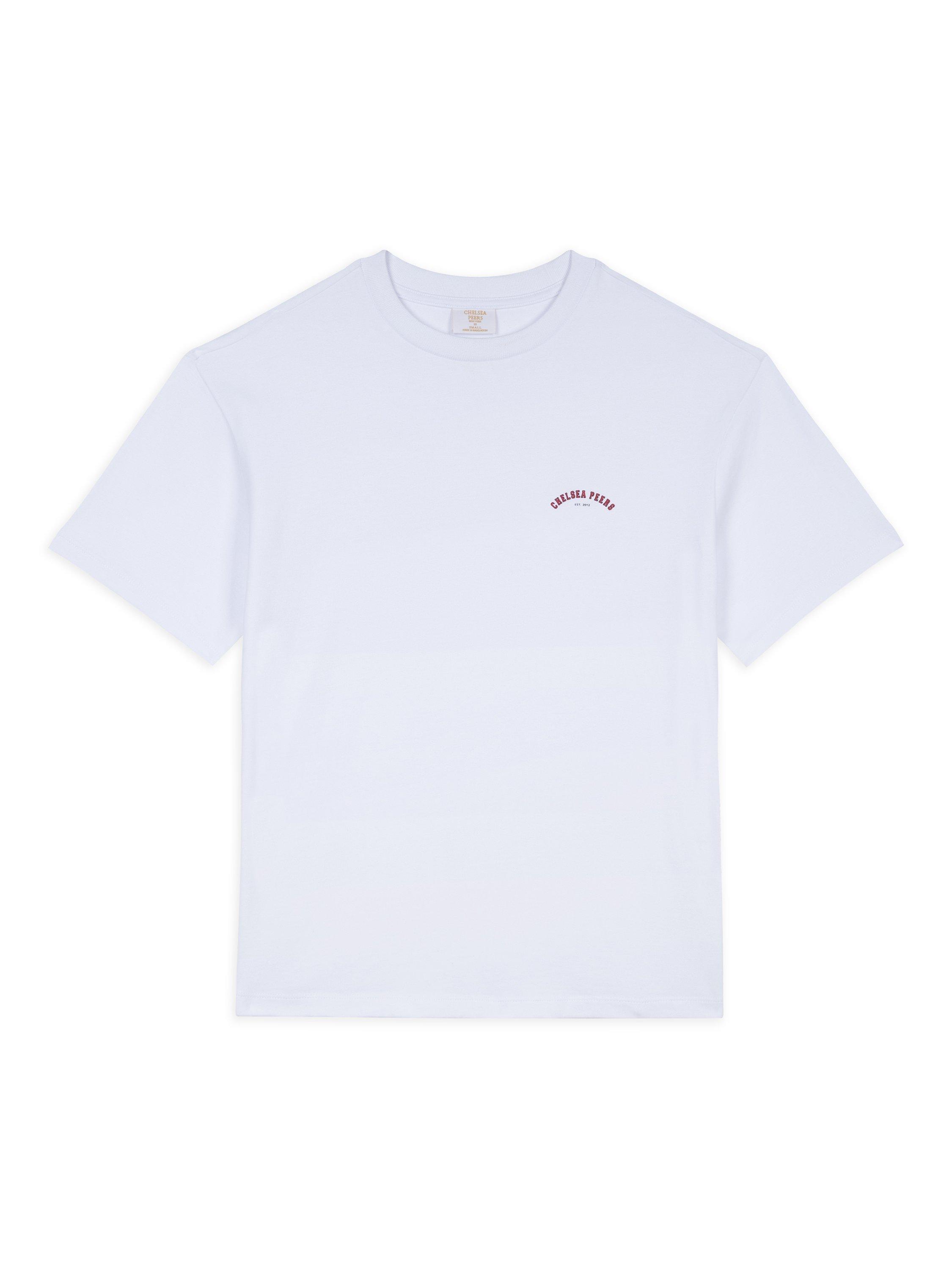 Product image 2 of 3, which shows Chelsea Peers Embossed Logo Pure Organic Cotton T-Shirt, Cream, 6