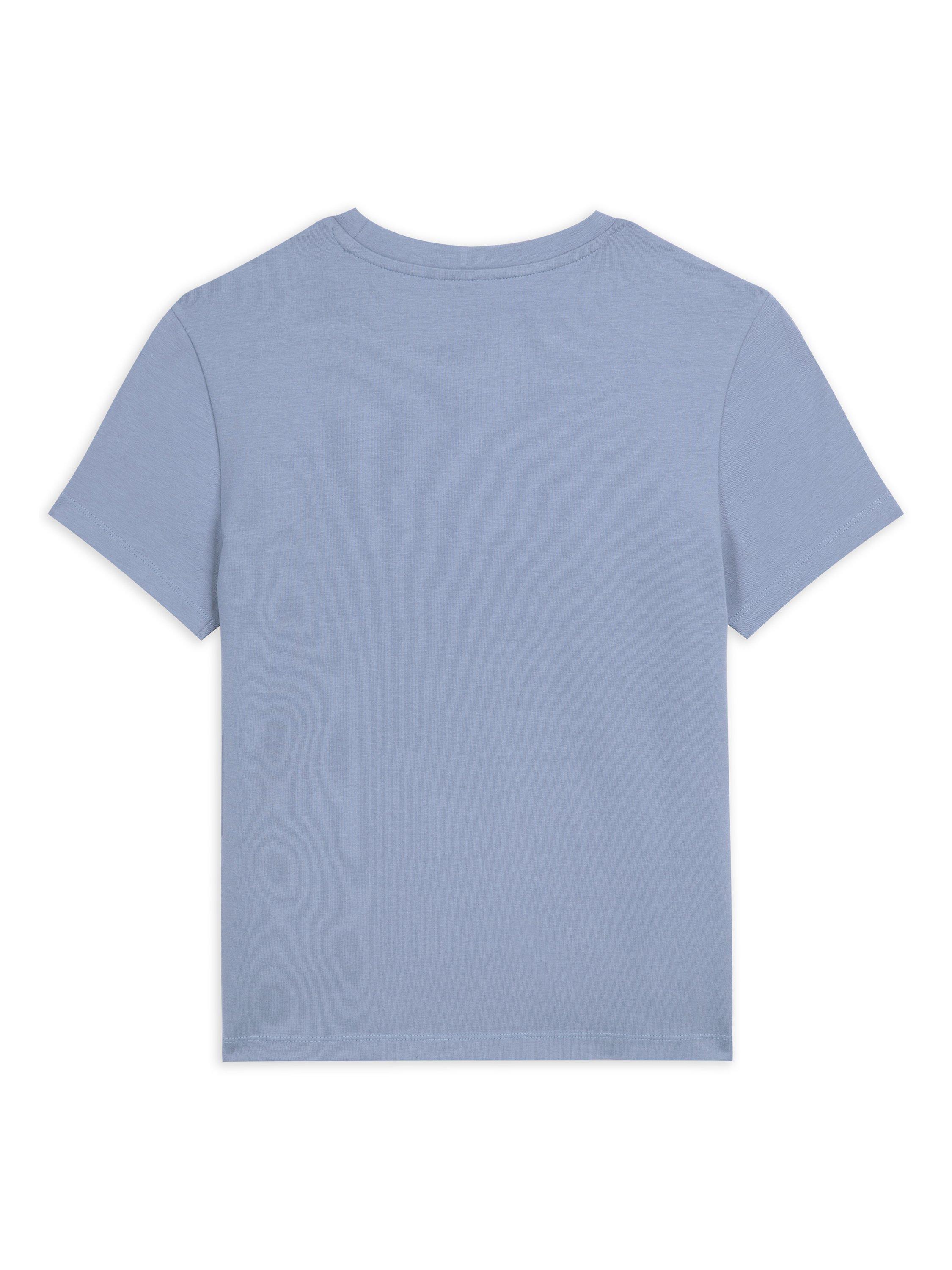 Product image 2 of 3, which shows Chelsea Peers Varsity Logo Pure Organic Cotton T-Shirt, Petrol Blue, 18