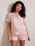 Chelsea Peers Satin Short Pyjama Set, Pink